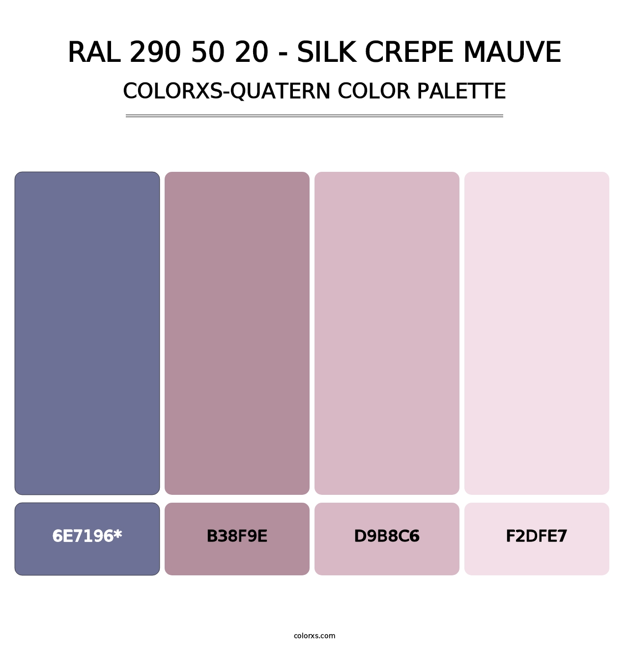 RAL 290 50 20 - Silk Crepe Mauve - Colorxs Quatern Palette