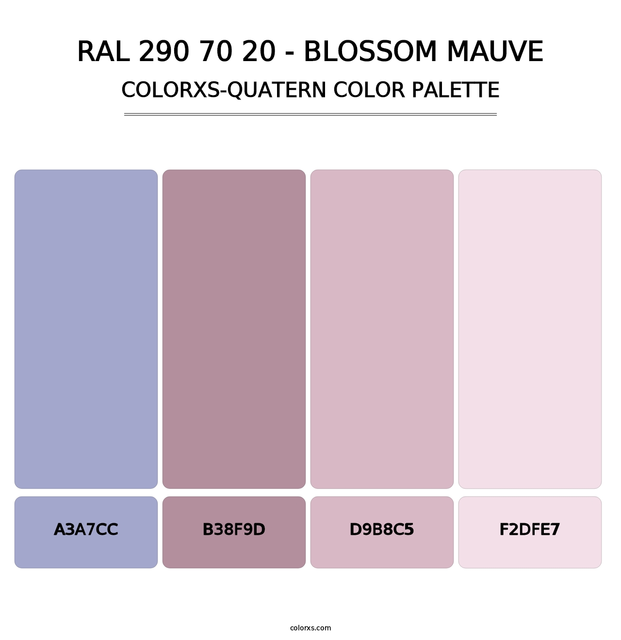 RAL 290 70 20 - Blossom Mauve - Colorxs Quatern Palette