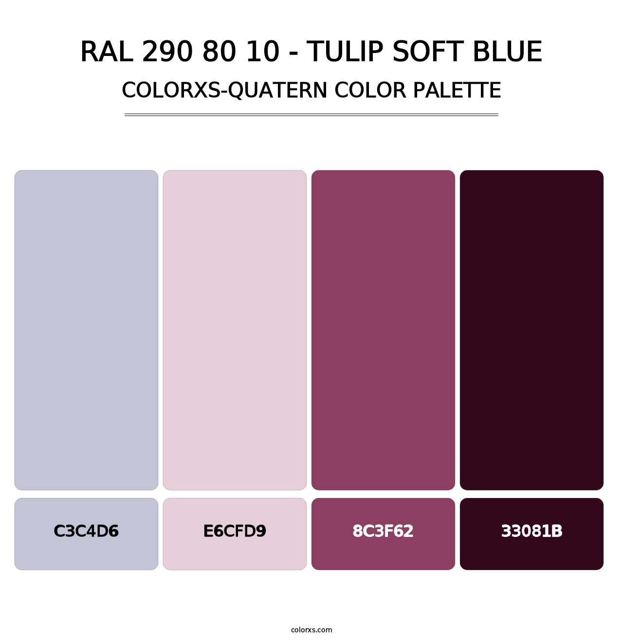 RAL 290 80 10 - Tulip Soft Blue - Colorxs Quatern Palette