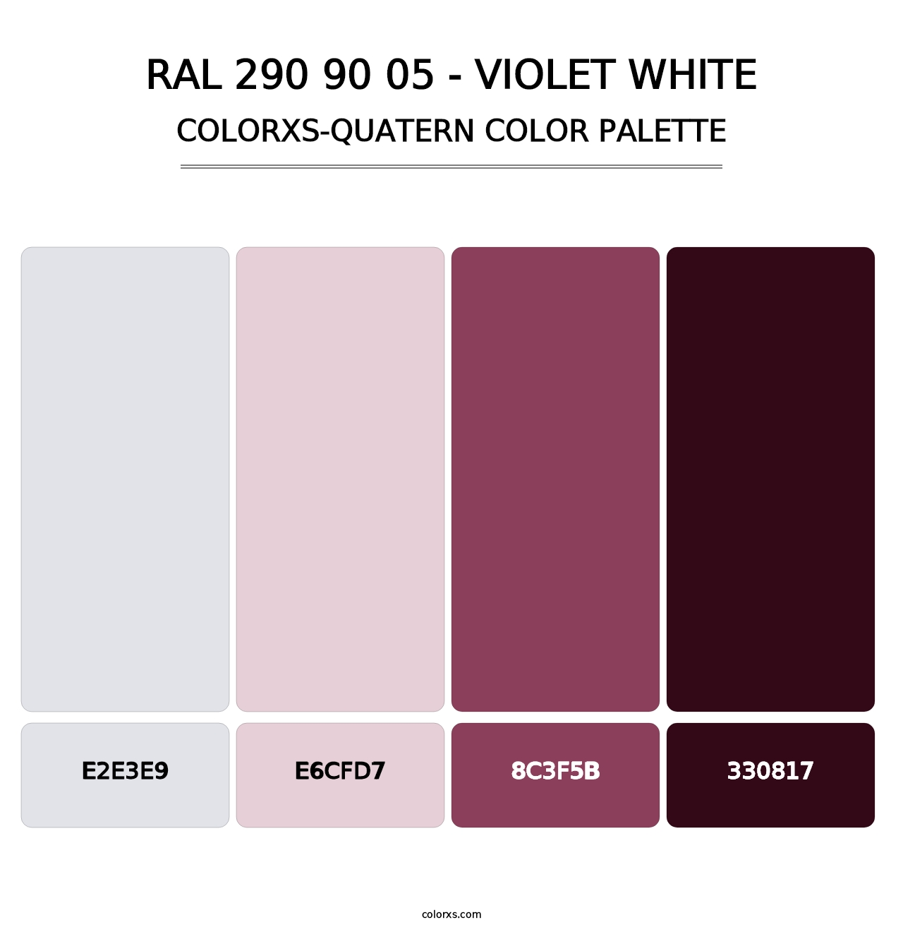 RAL 290 90 05 - Violet White - Colorxs Quatern Palette