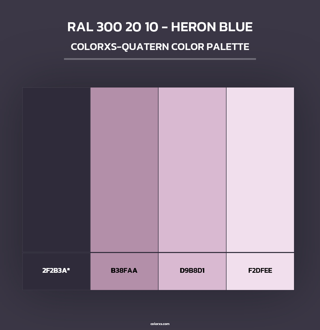 RAL 300 20 10 - Heron Blue - Colorxs Quad Palette