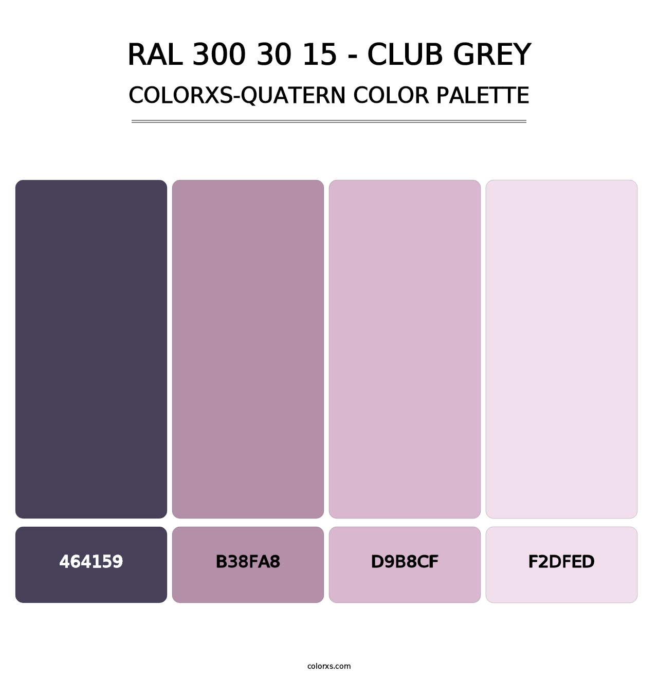 RAL 300 30 15 - Club Grey - Colorxs Quatern Palette