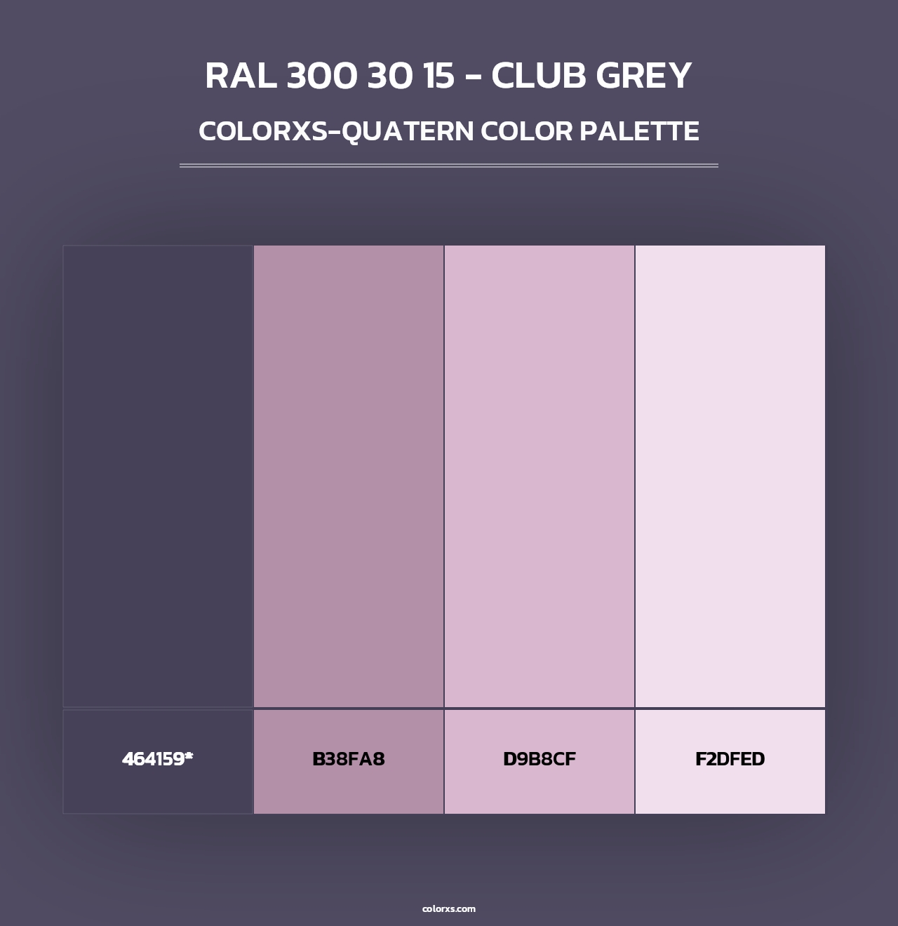 RAL 300 30 15 - Club Grey - Colorxs Quad Palette