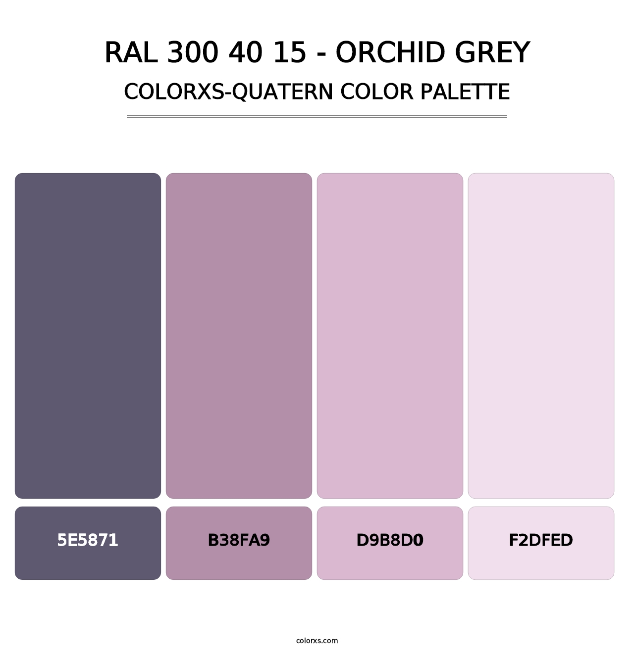 RAL 300 40 15 - Orchid Grey - Colorxs Quatern Palette