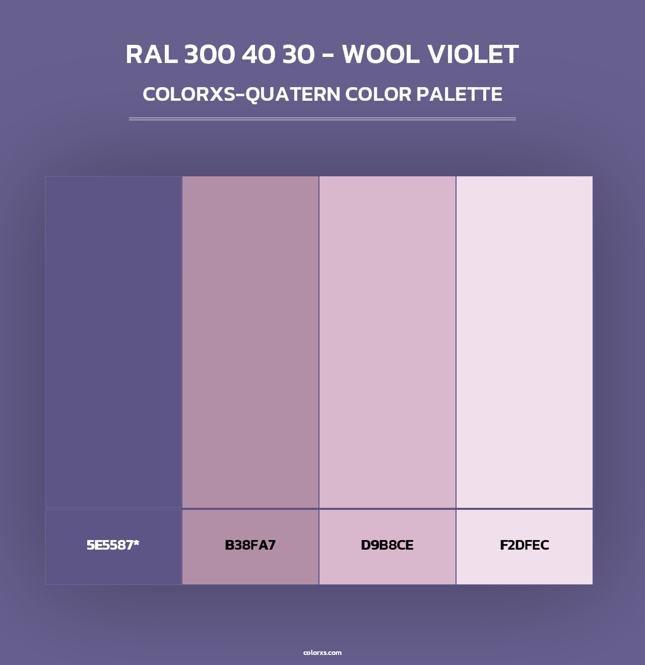 RAL 300 40 30 - Wool Violet - Colorxs Quad Palette