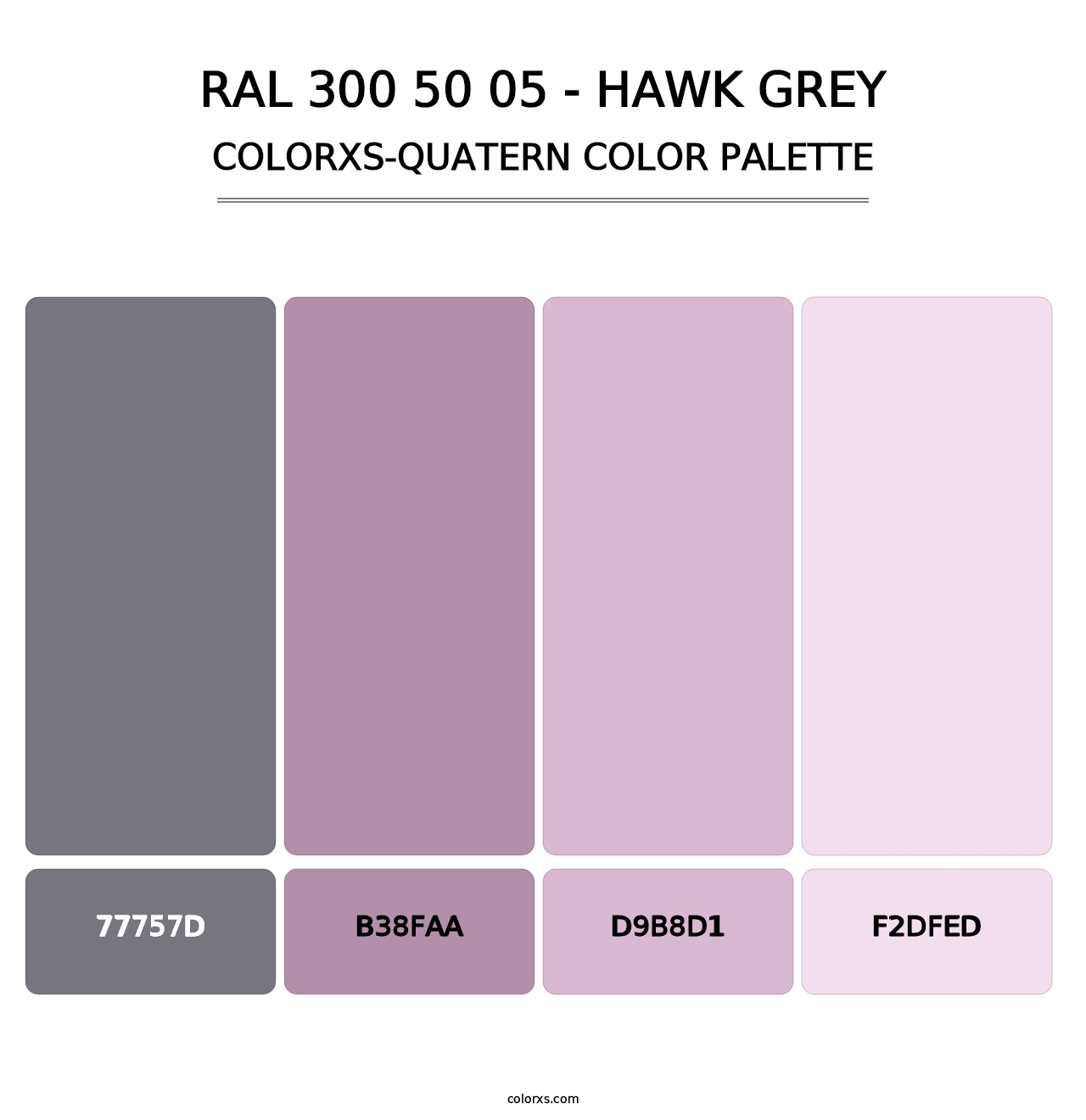 RAL 300 50 05 - Hawk Grey - Colorxs Quatern Palette