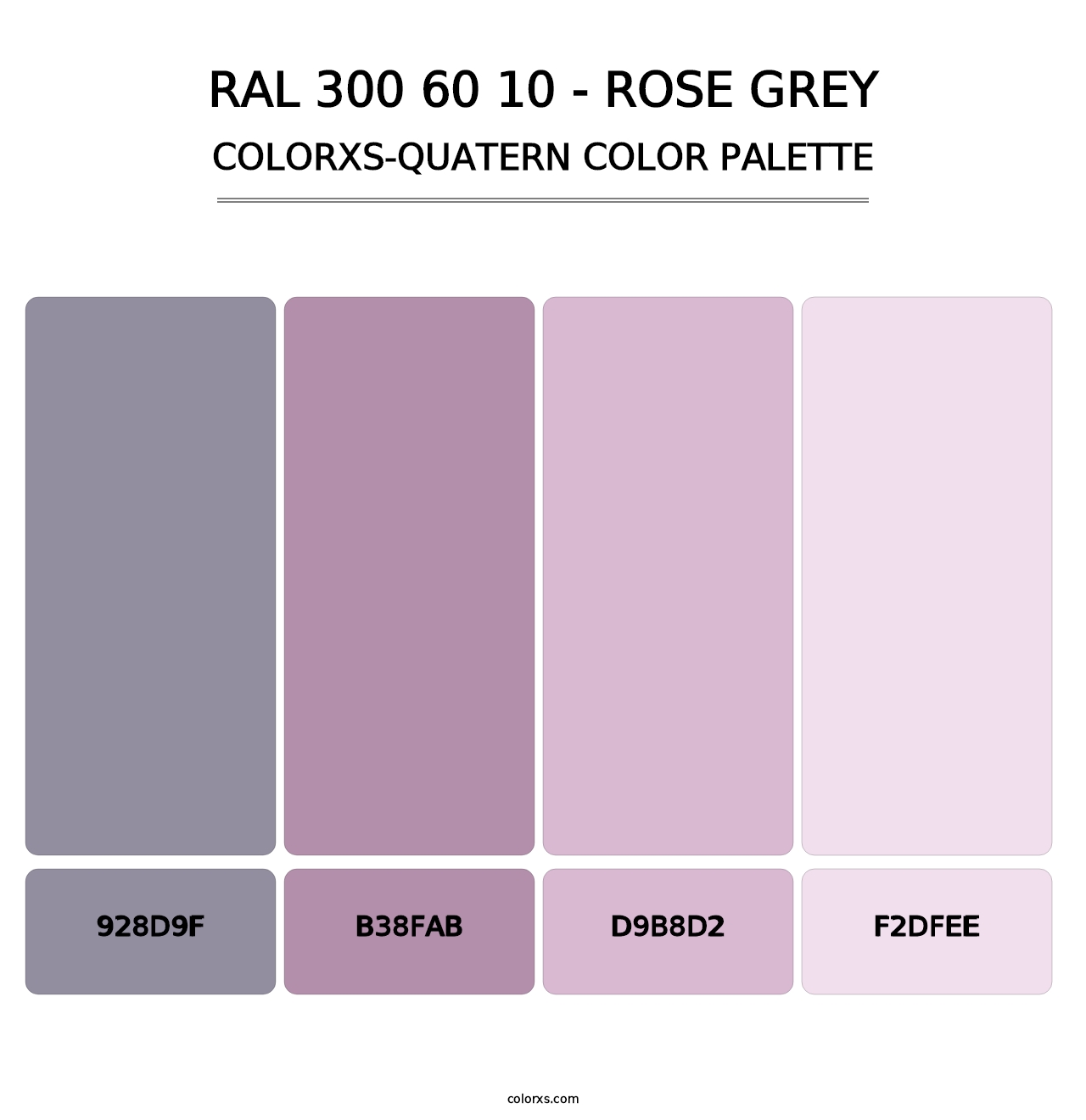 RAL 300 60 10 - Rose Grey - Colorxs Quatern Palette