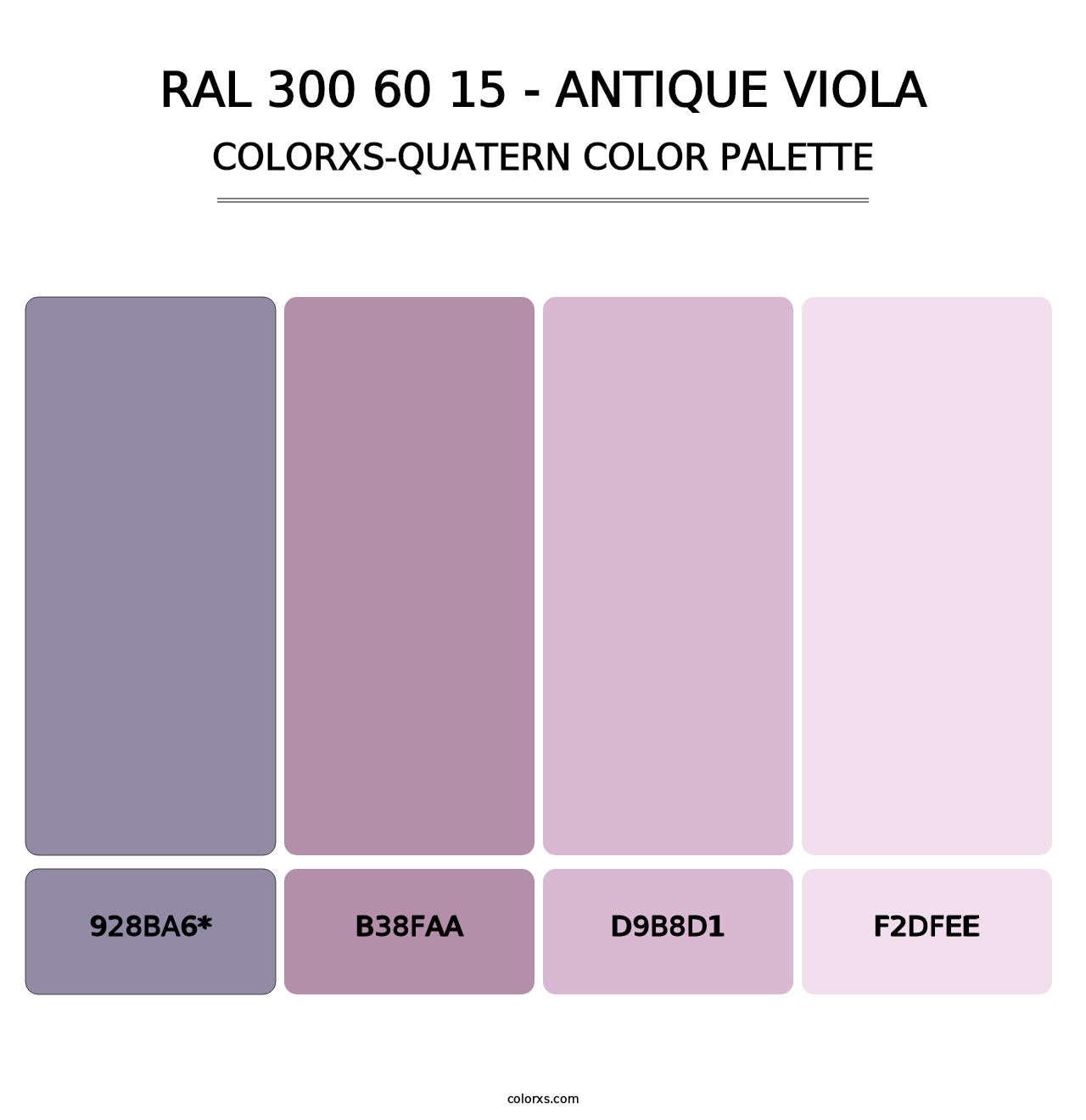 RAL 300 60 15 - Antique Viola - Colorxs Quatern Palette