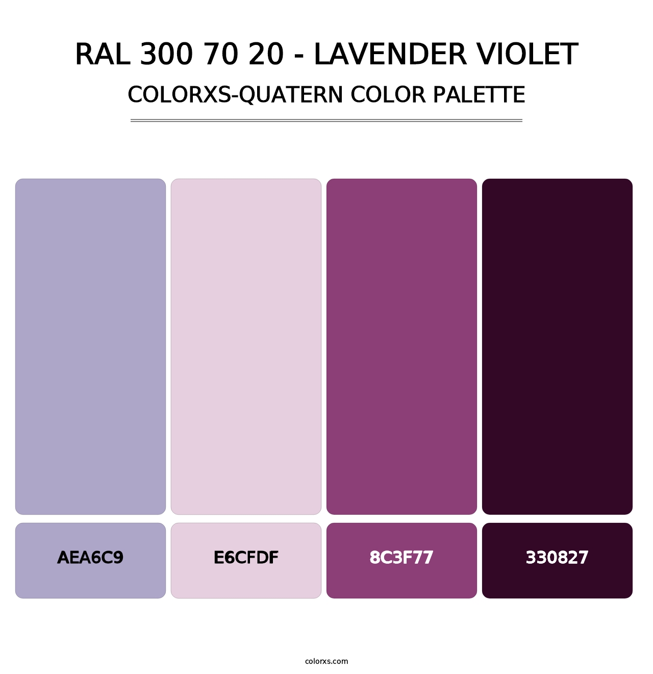 RAL 300 70 20 - Lavender Violet - Colorxs Quatern Palette