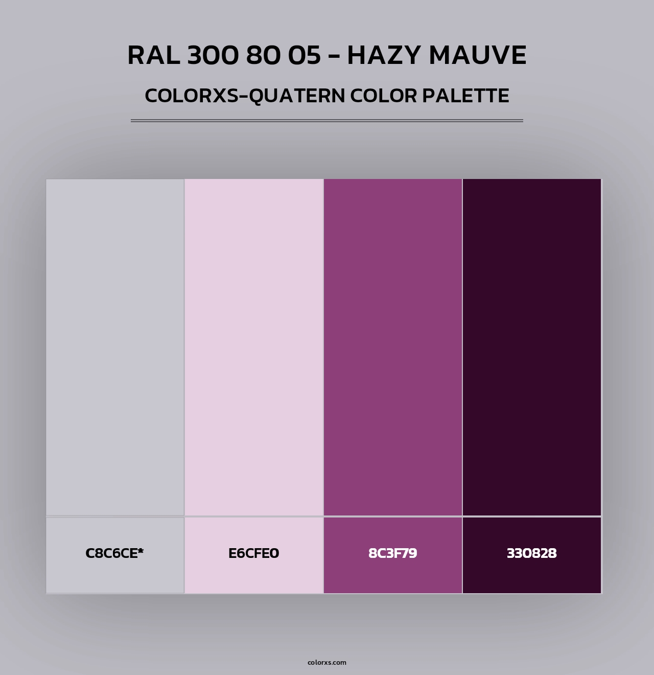 RAL 300 80 05 - Hazy Mauve - Colorxs Quad Palette