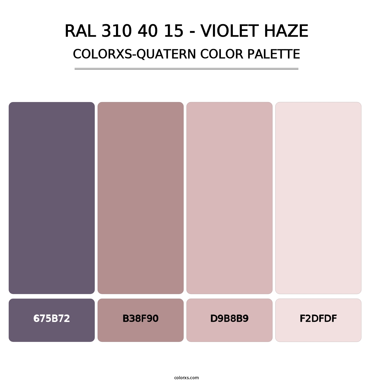 RAL 310 40 15 - Violet Haze - Colorxs Quatern Palette