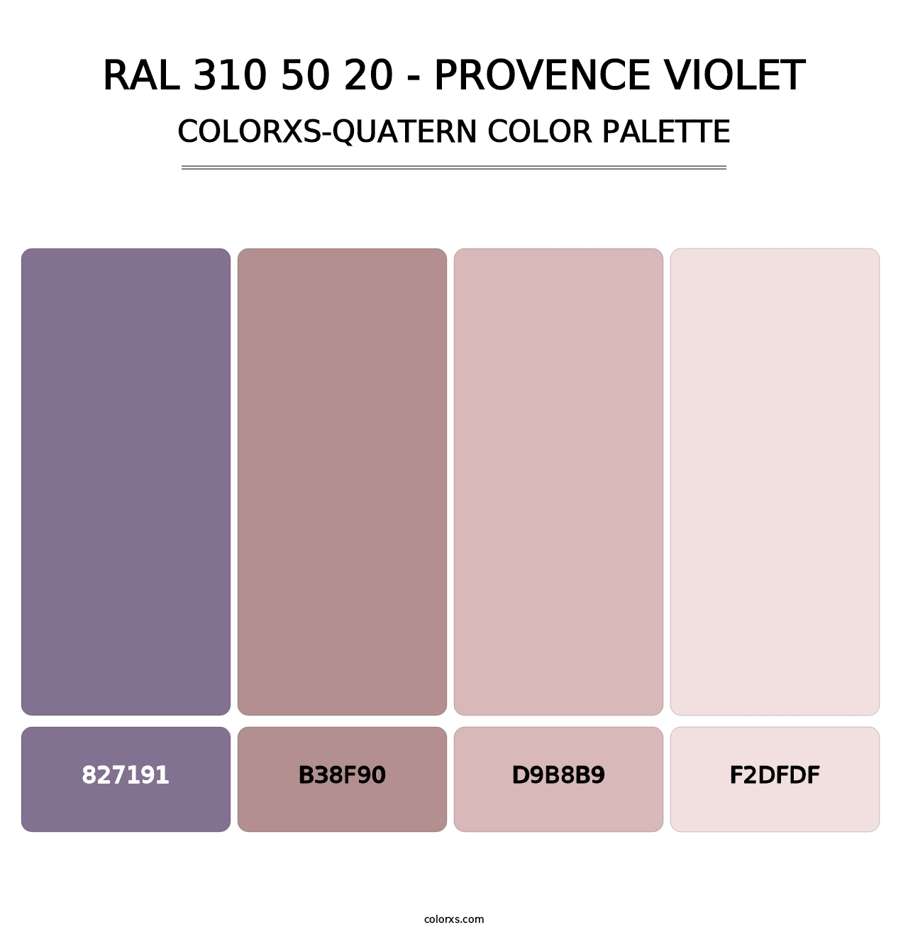 RAL 310 50 20 - Provence Violet - Colorxs Quatern Palette