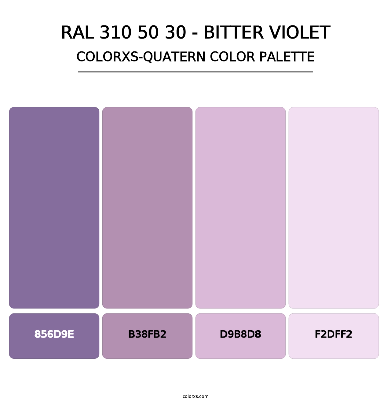 RAL 310 50 30 - Bitter Violet - Colorxs Quatern Palette