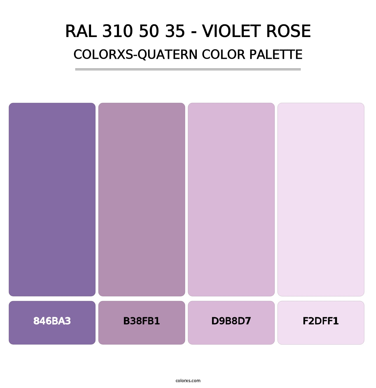 RAL 310 50 35 - Violet Rose - Colorxs Quatern Palette