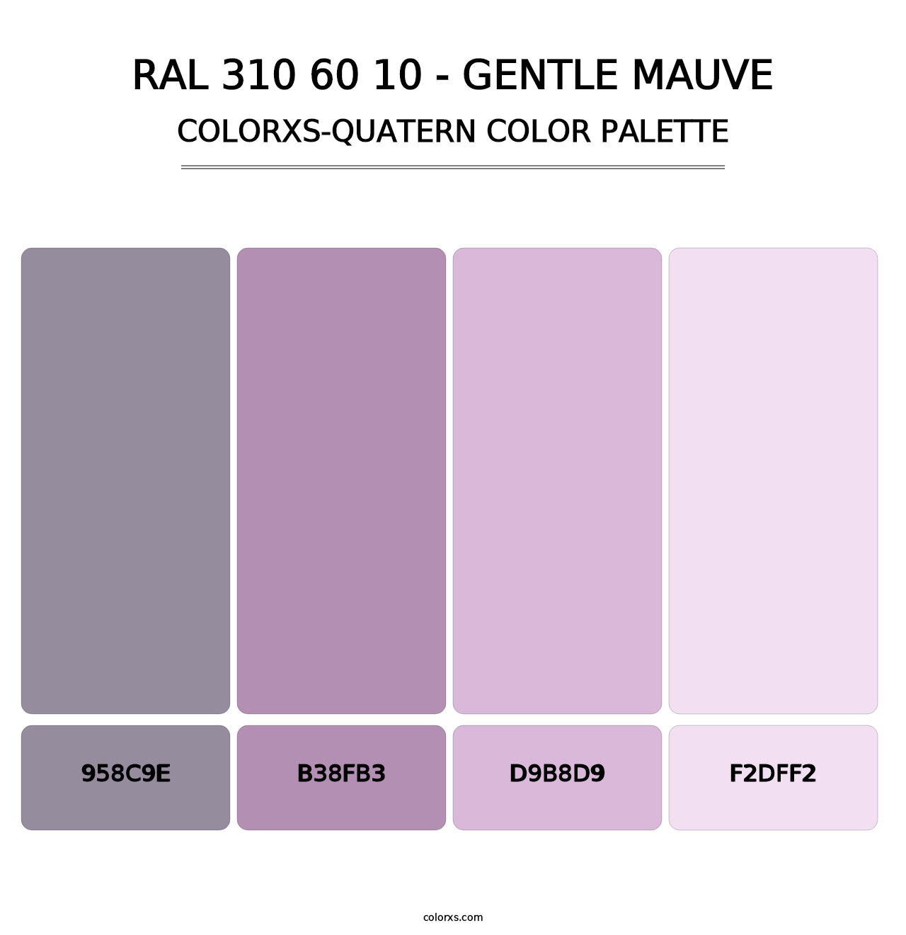 RAL 310 60 10 - Gentle Mauve - Colorxs Quatern Palette