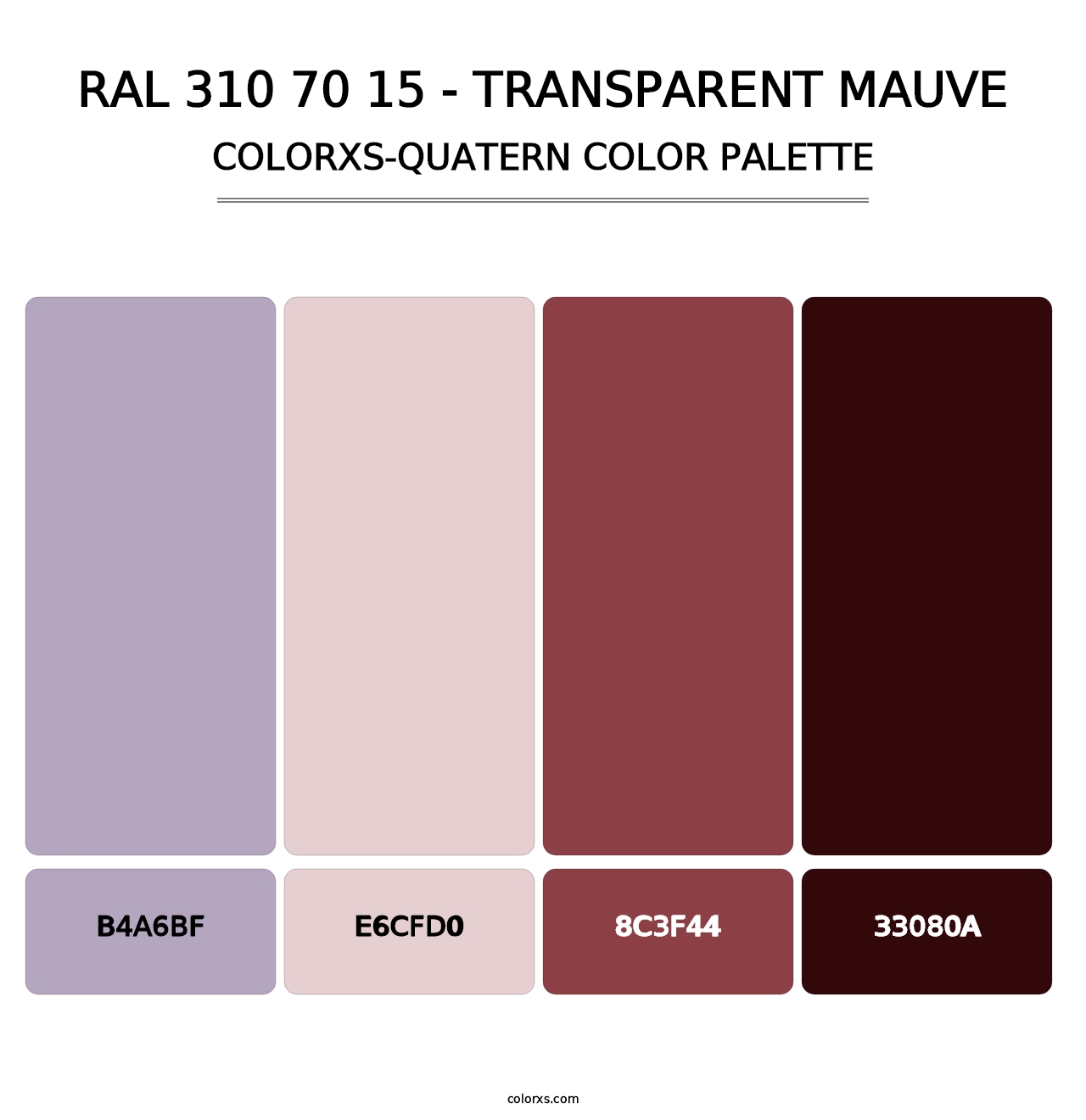 RAL 310 70 15 - Transparent Mauve - Colorxs Quatern Palette