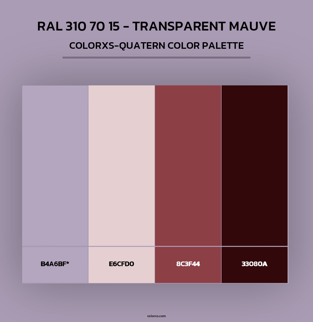 RAL 310 70 15 - Transparent Mauve - Colorxs Quad Palette