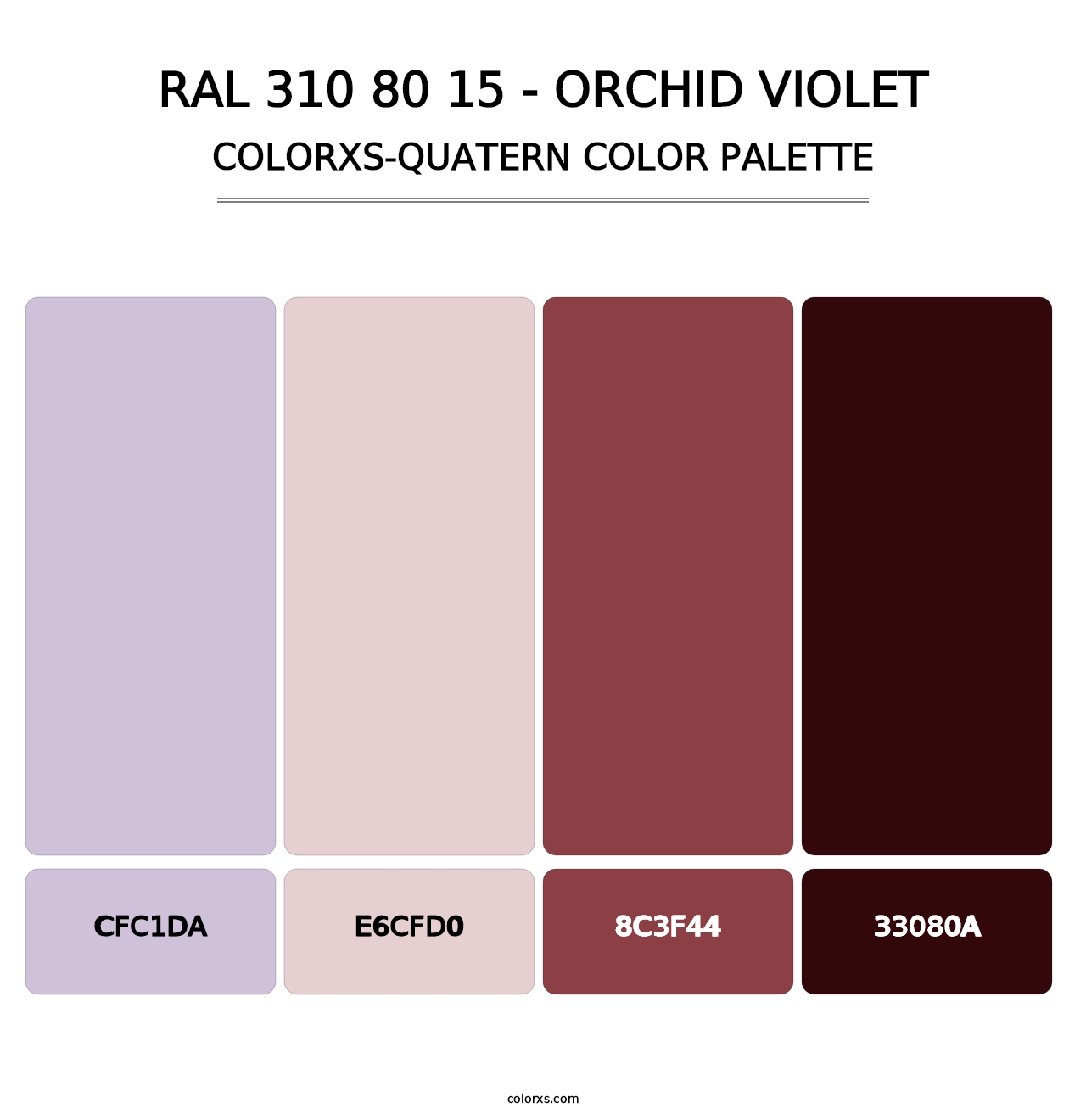 RAL 310 80 15 - Orchid Violet - Colorxs Quatern Palette