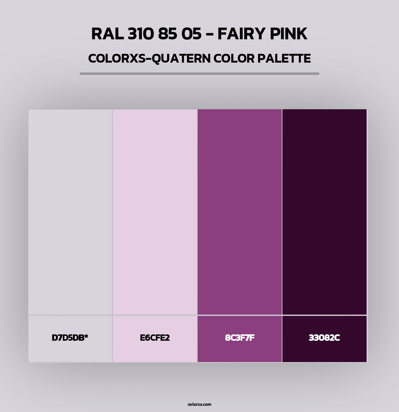 RAL 310 85 05 - Fairy Pink - Colorxs Quad Palette