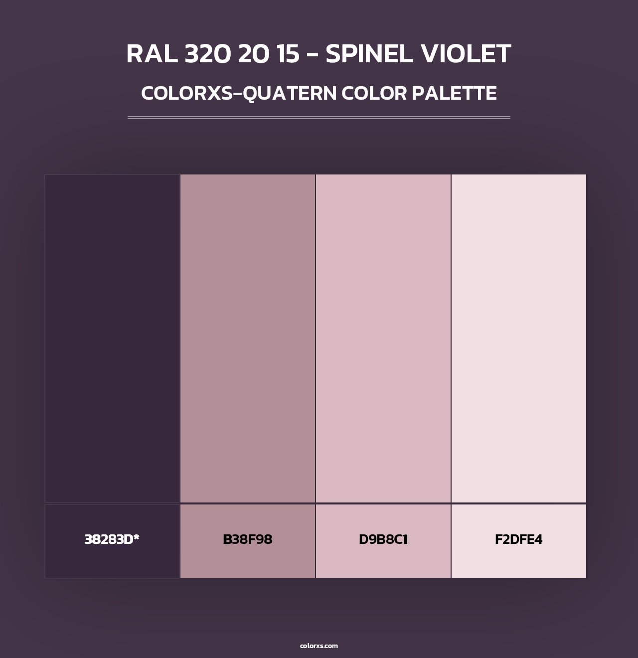 RAL 320 20 15 - Spinel Violet - Colorxs Quad Palette