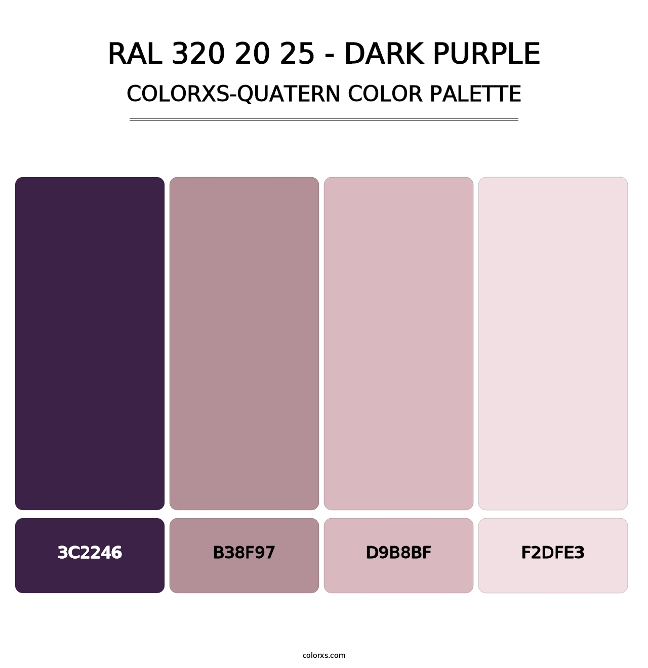 RAL 320 20 25 - Dark Purple - Colorxs Quatern Palette
