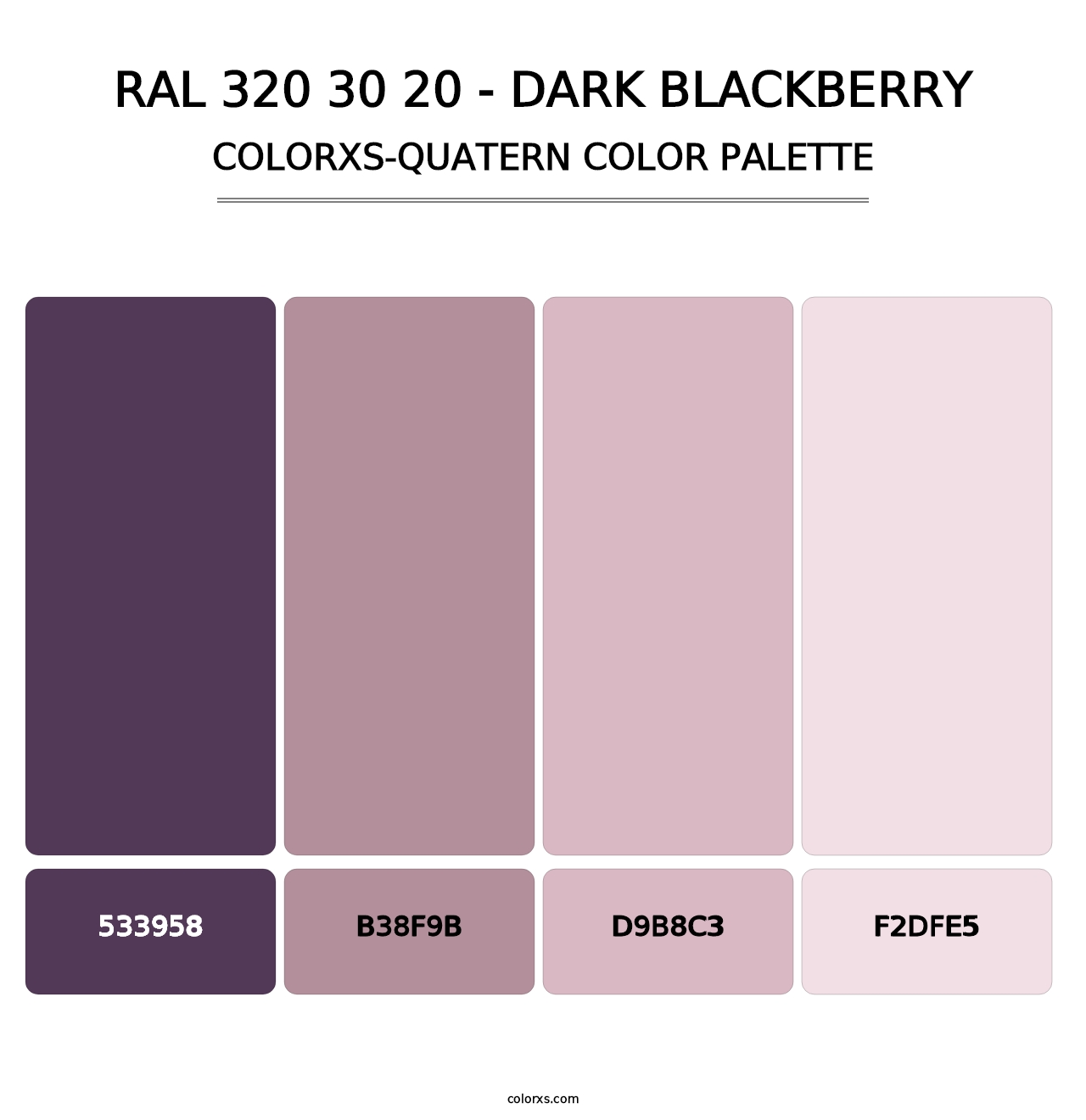 RAL 320 30 20 - Dark Blackberry - Colorxs Quatern Palette