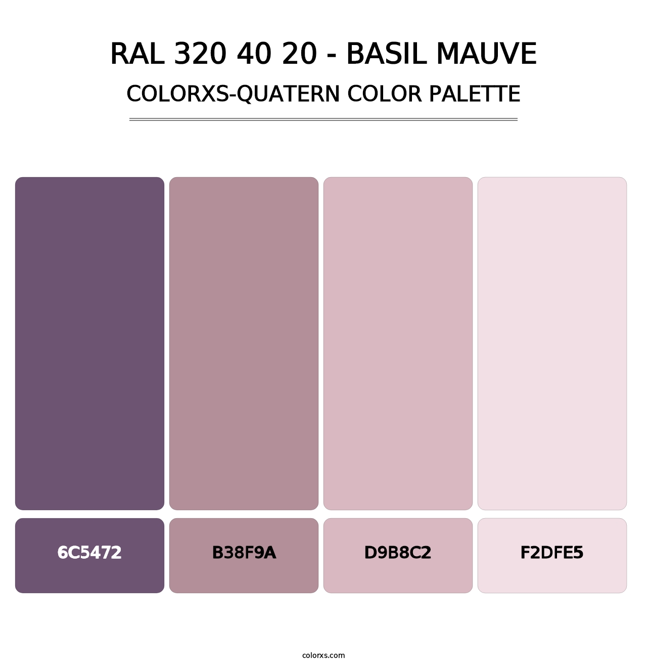 RAL 320 40 20 - Basil Mauve - Colorxs Quatern Palette