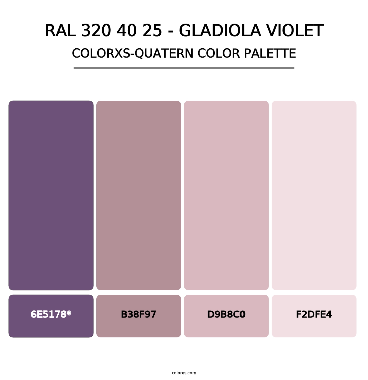 RAL 320 40 25 - Gladiola Violet - Colorxs Quatern Palette