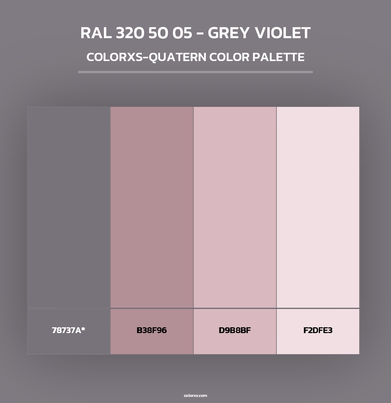 RAL 320 50 05 - Grey Violet - Colorxs Quad Palette