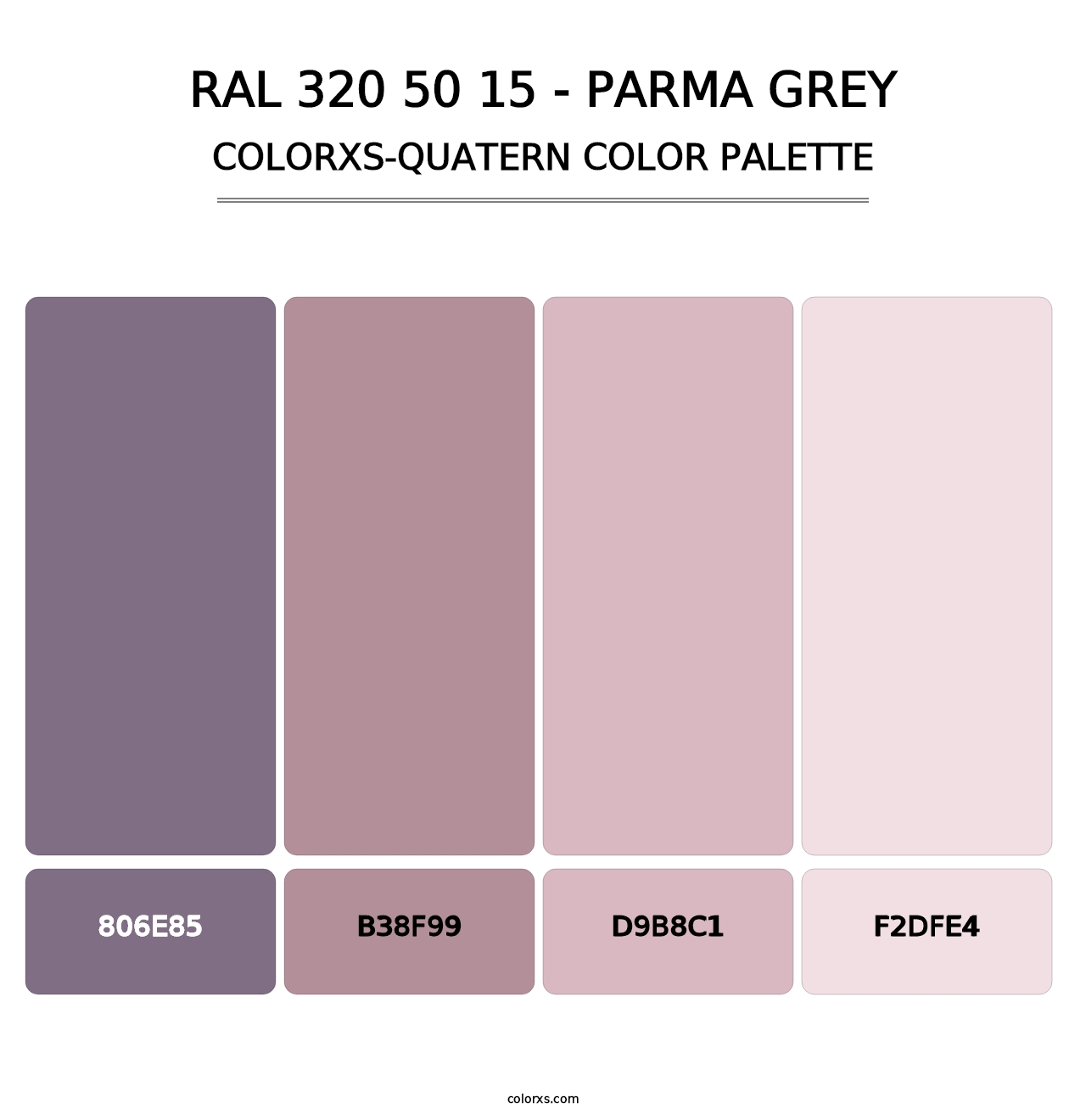 RAL 320 50 15 - Parma Grey - Colorxs Quatern Palette