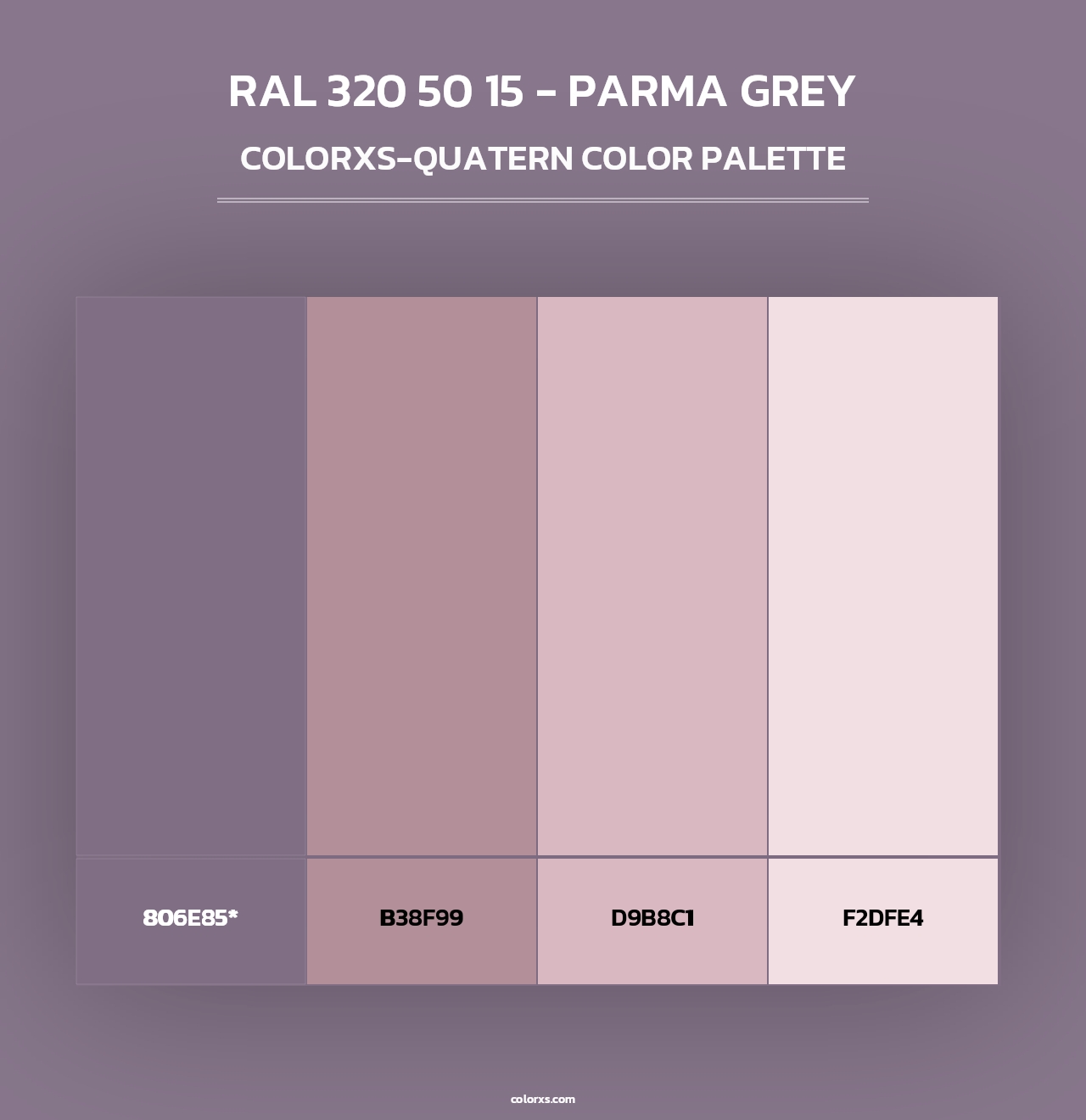 RAL 320 50 15 - Parma Grey - Colorxs Quad Palette