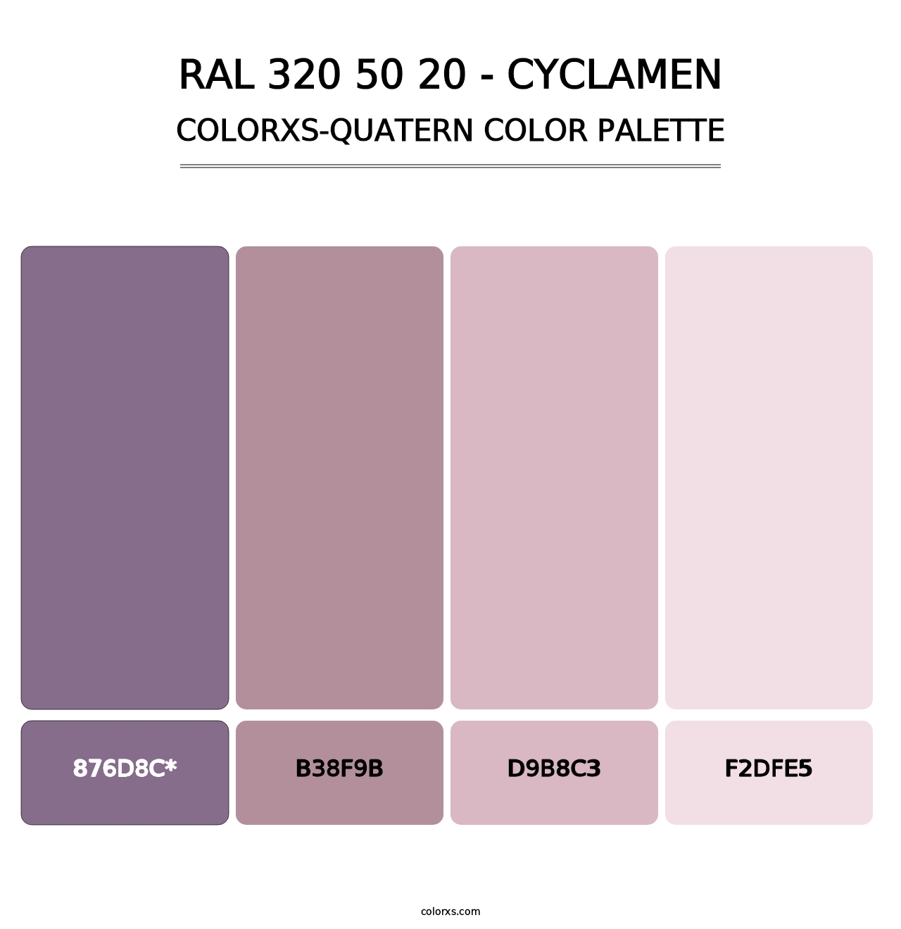 RAL 320 50 20 - Cyclamen - Colorxs Quatern Palette