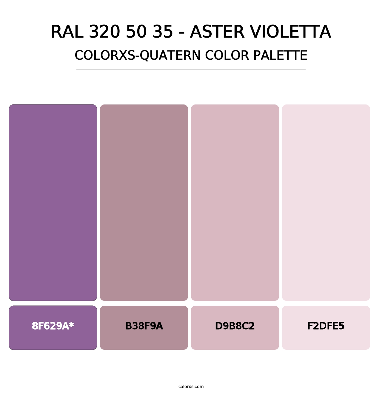 RAL 320 50 35 - Aster Violetta - Colorxs Quatern Palette
