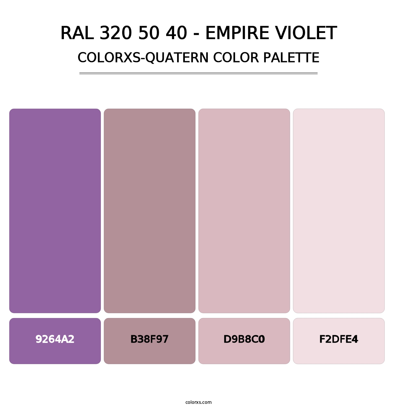 RAL 320 50 40 - Empire Violet - Colorxs Quatern Palette
