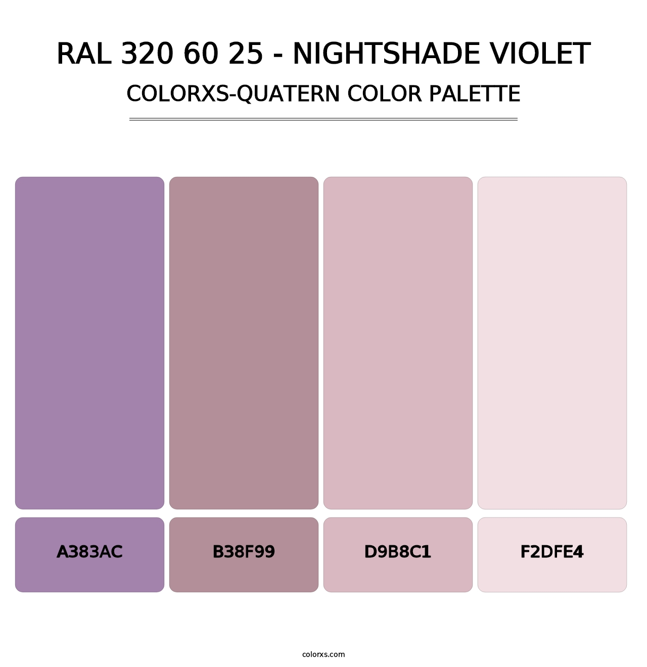 RAL 320 60 25 - Nightshade Violet - Colorxs Quatern Palette