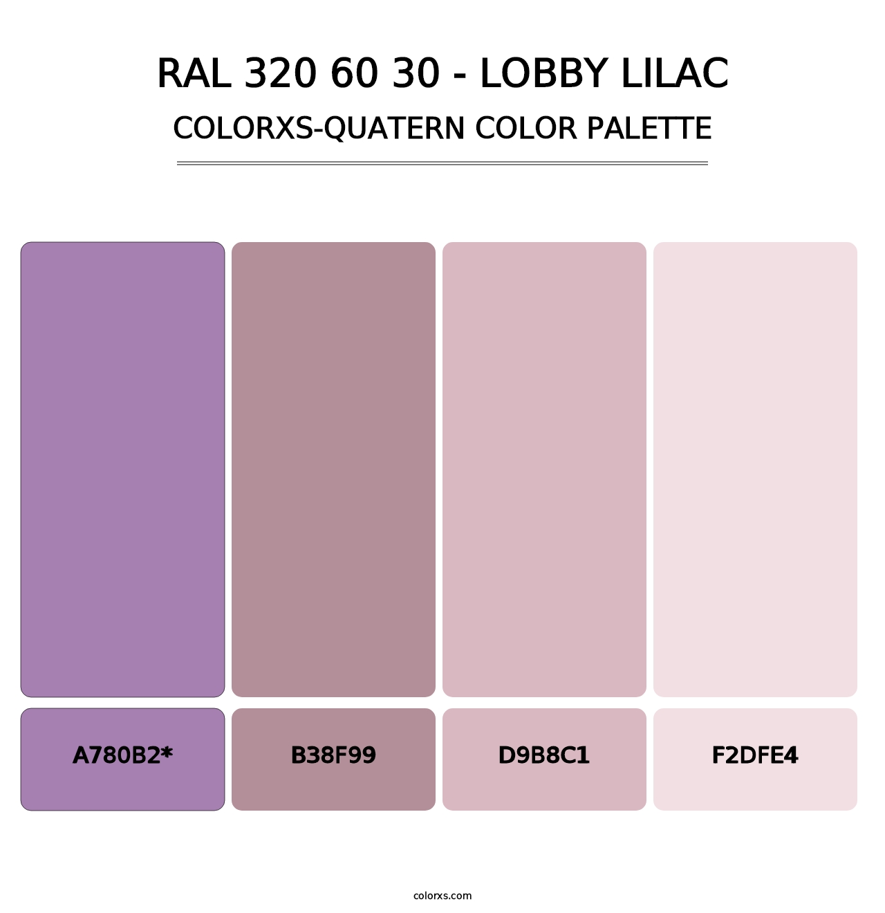 RAL 320 60 30 - Lobby Lilac - Colorxs Quatern Palette