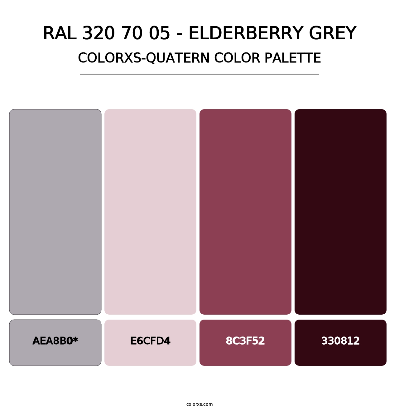RAL 320 70 05 - Elderberry Grey - Colorxs Quatern Palette