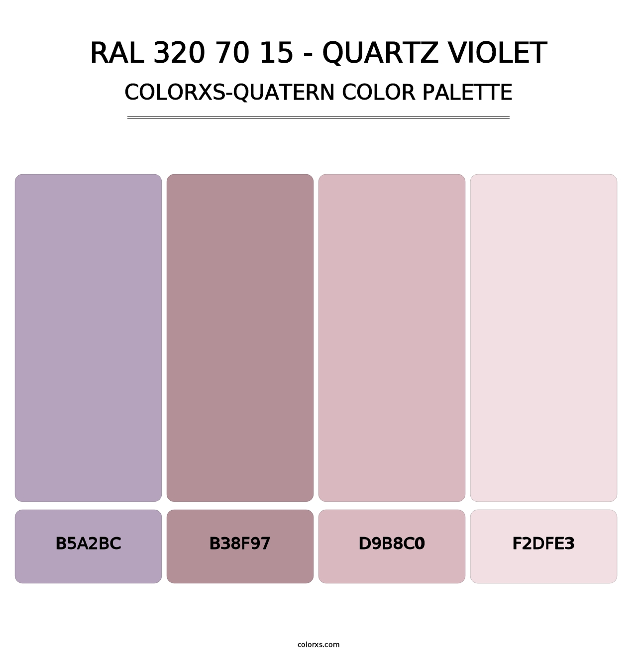 RAL 320 70 15 - Quartz Violet - Colorxs Quatern Palette