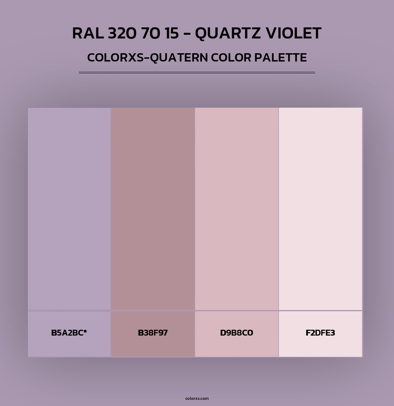 RAL 320 70 15 - Quartz Violet - Colorxs Quad Palette