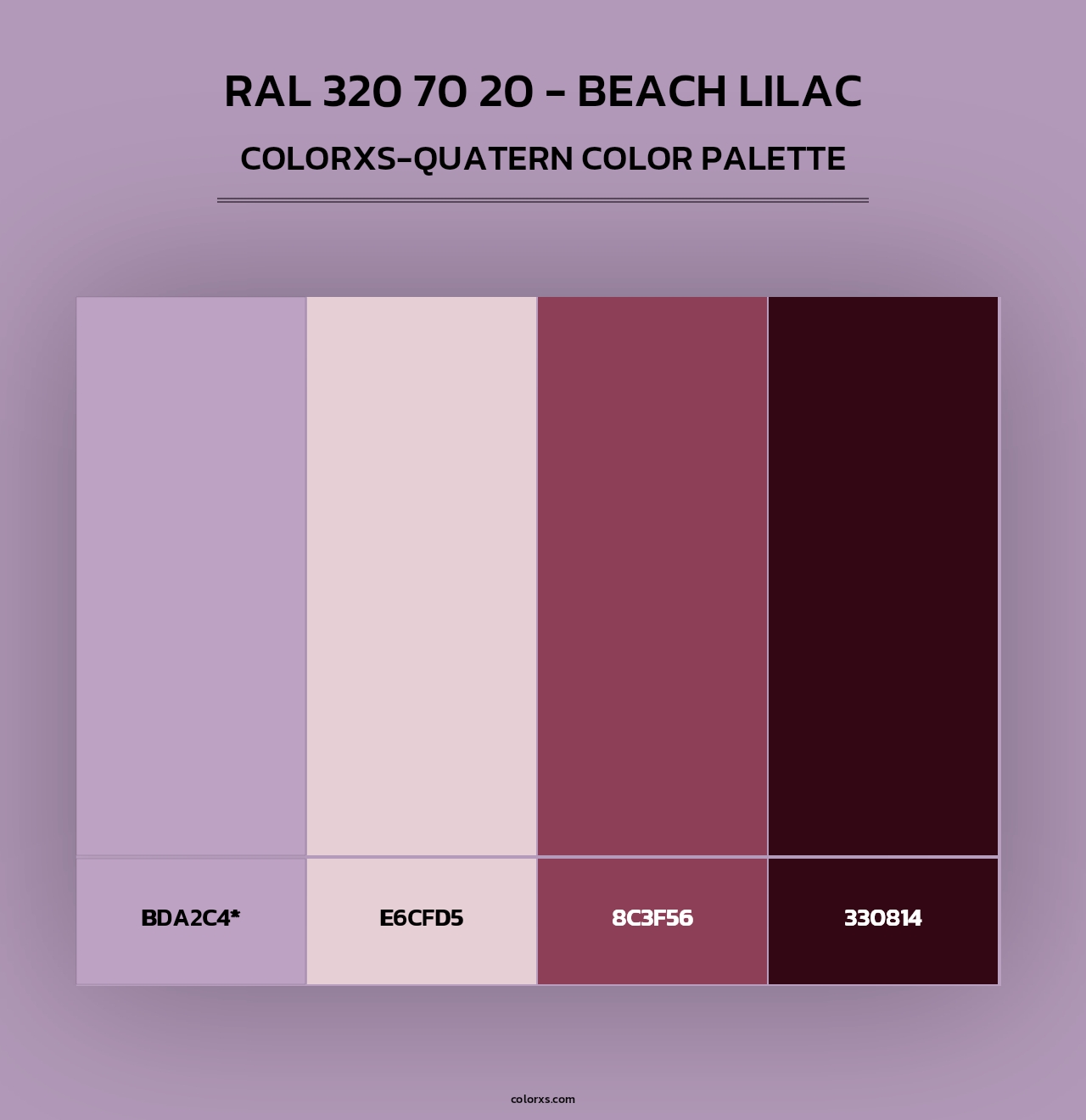 RAL 320 70 20 - Beach Lilac - Colorxs Quad Palette