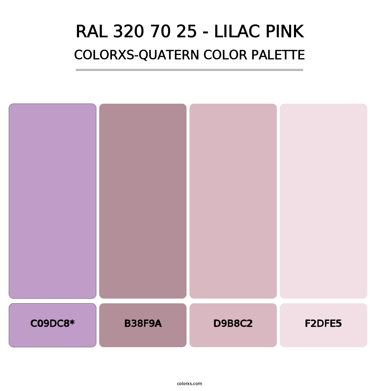RAL 320 70 25 - Lilac Pink - Colorxs Quatern Palette