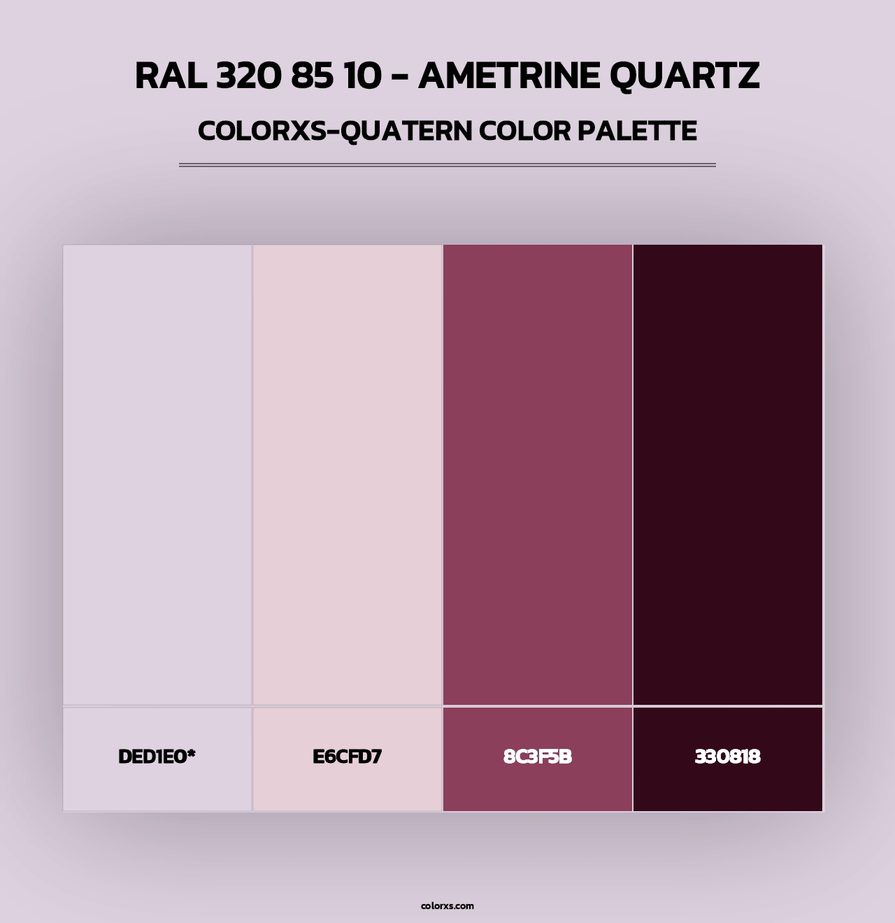 RAL 320 85 10 - Ametrine Quartz - Colorxs Quad Palette