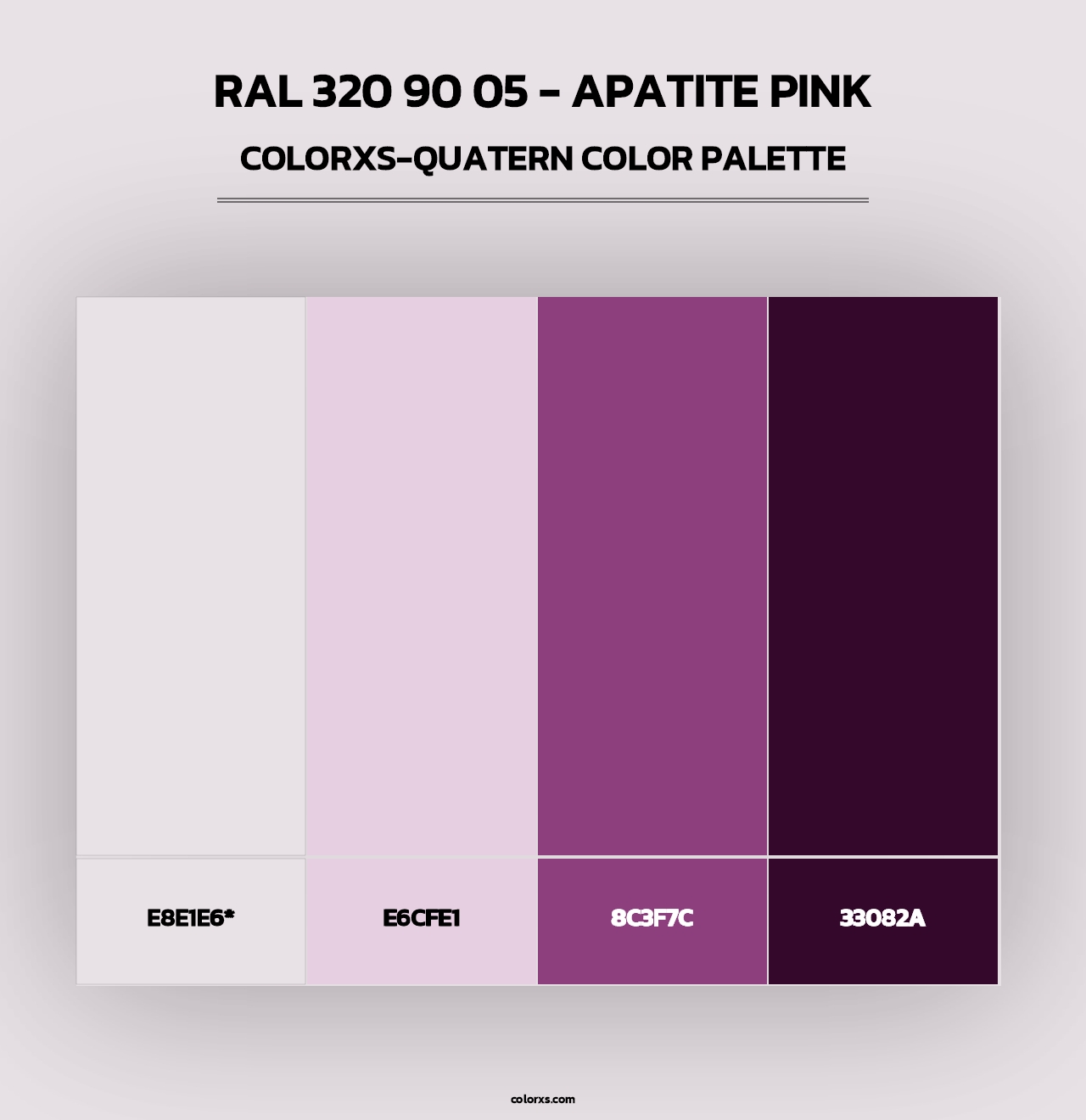 RAL 320 90 05 - Apatite Pink - Colorxs Quad Palette