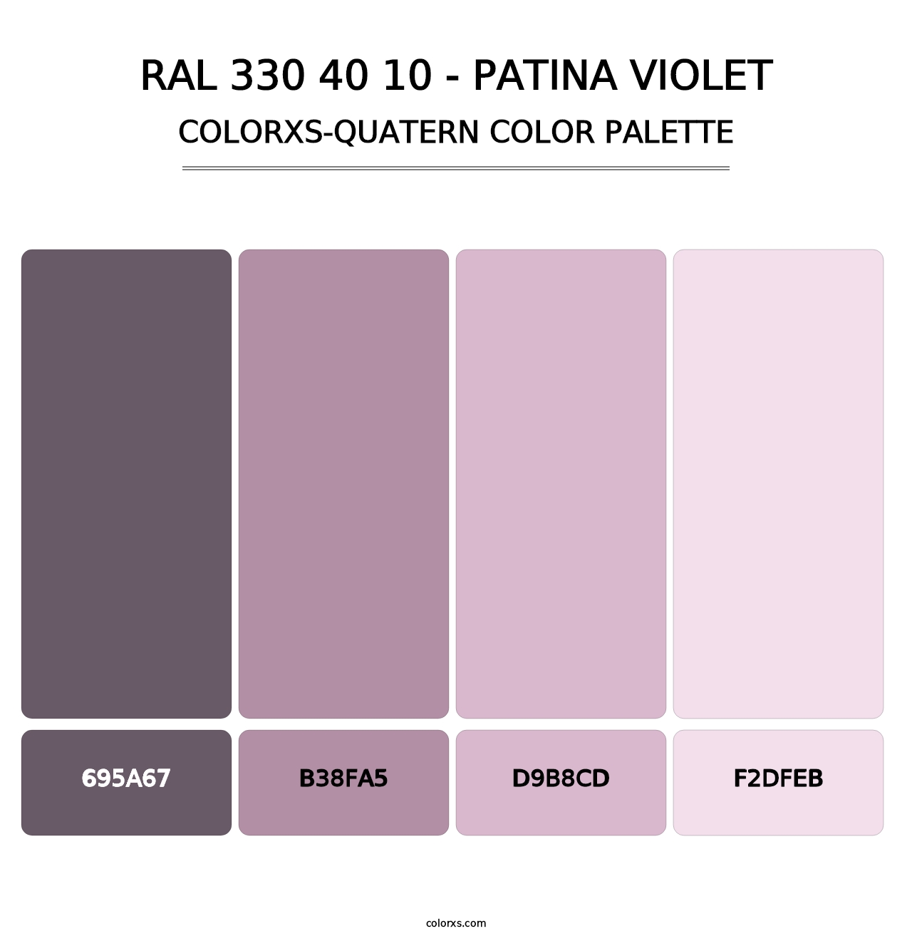 RAL 330 40 10 - Patina Violet - Colorxs Quatern Palette