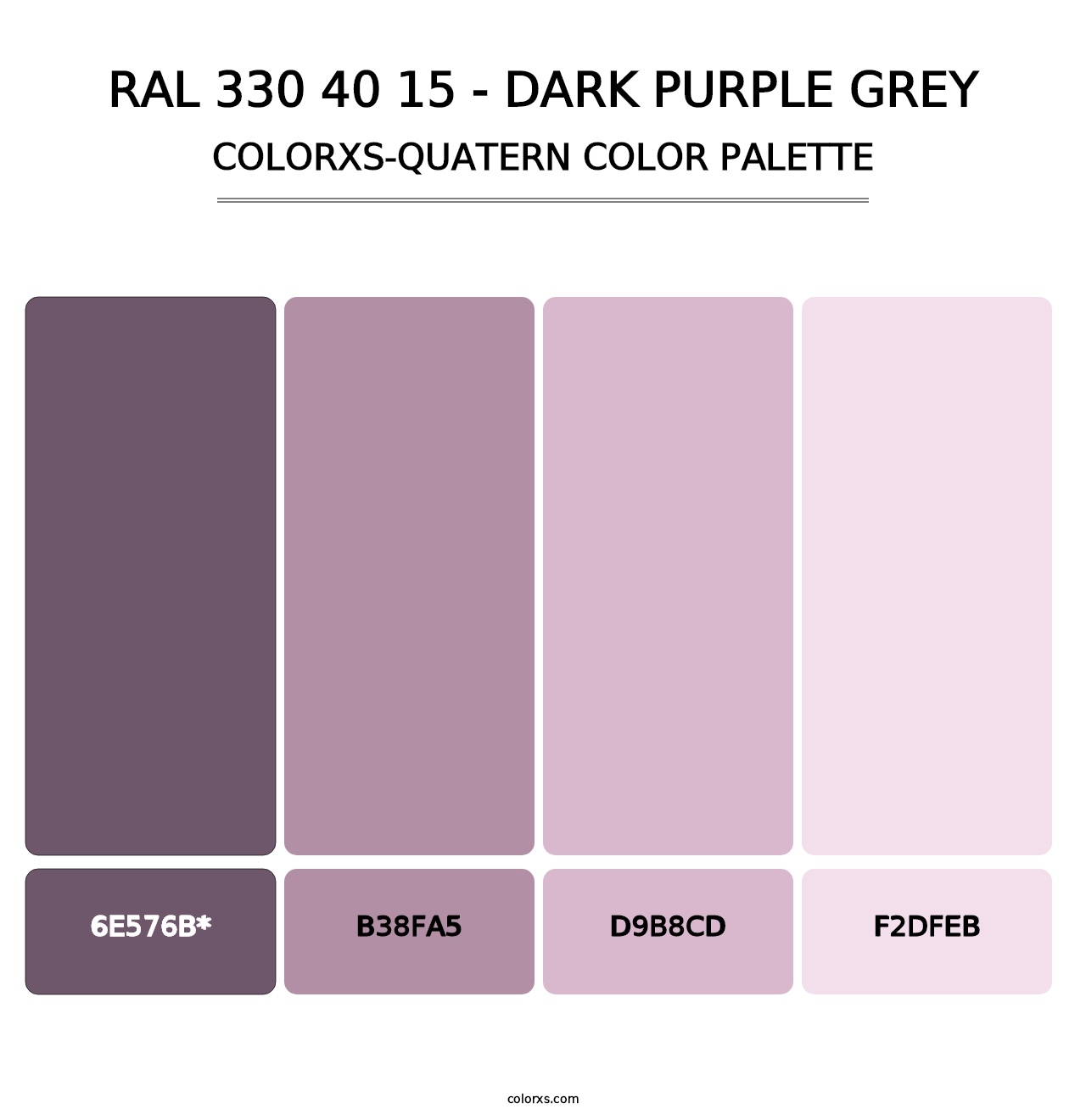 RAL 330 40 15 - Dark Purple Grey - Colorxs Quatern Palette