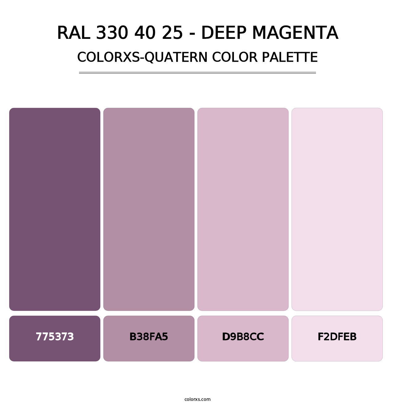 RAL 330 40 25 - Deep Magenta - Colorxs Quatern Palette
