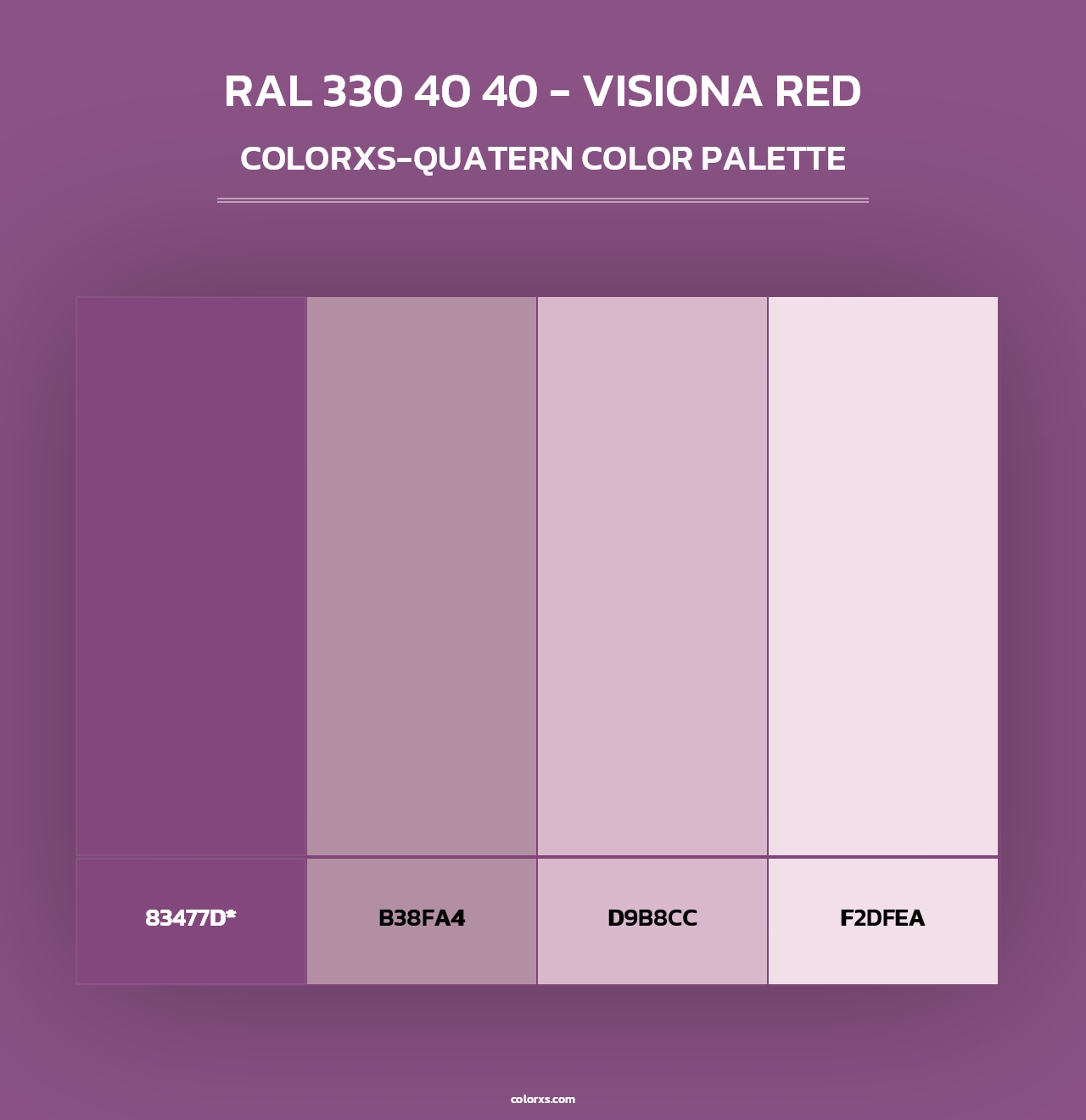 RAL 330 40 40 - Visiona Red - Colorxs Quad Palette