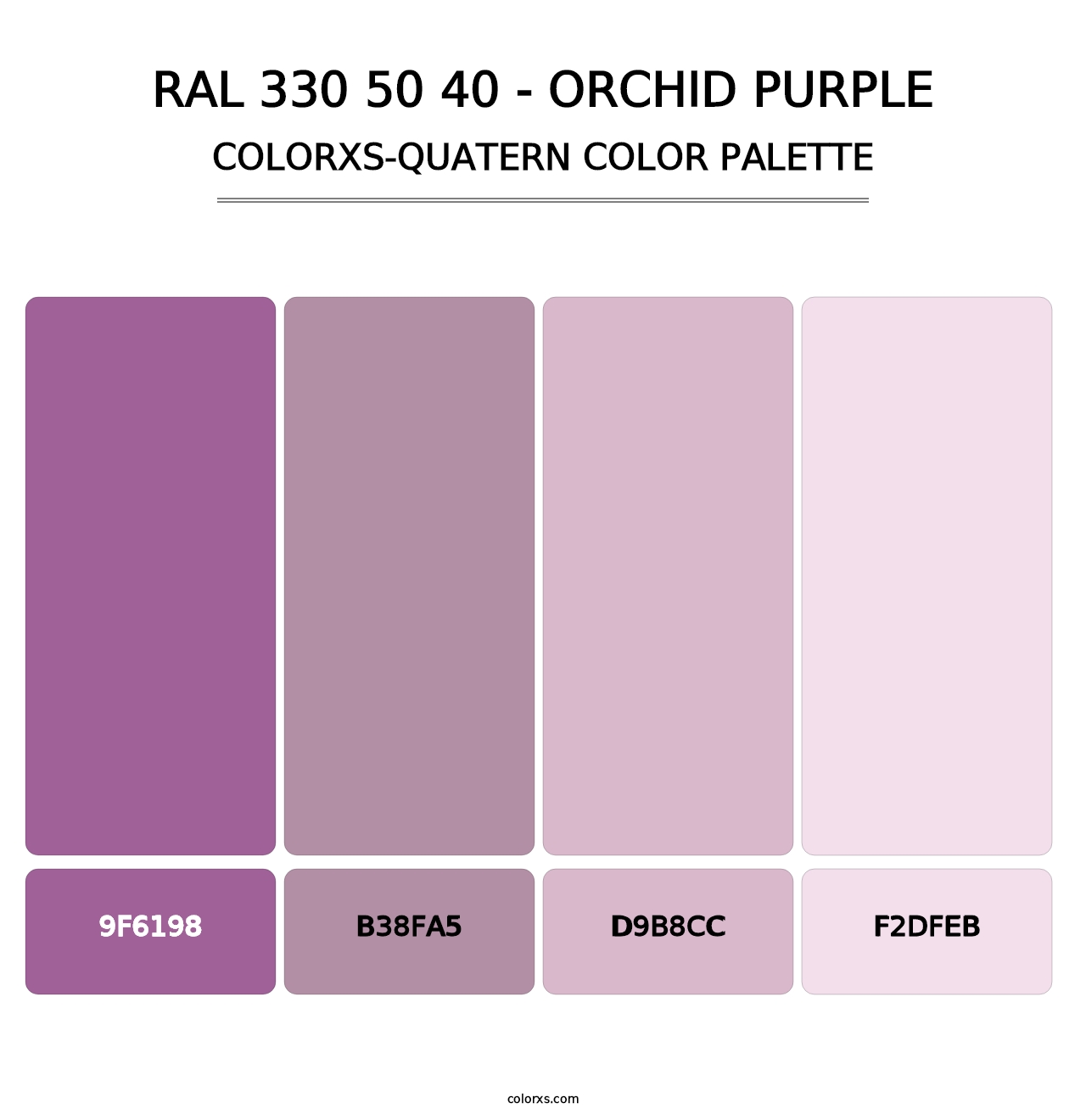 RAL 330 50 40 - Orchid Purple - Colorxs Quatern Palette