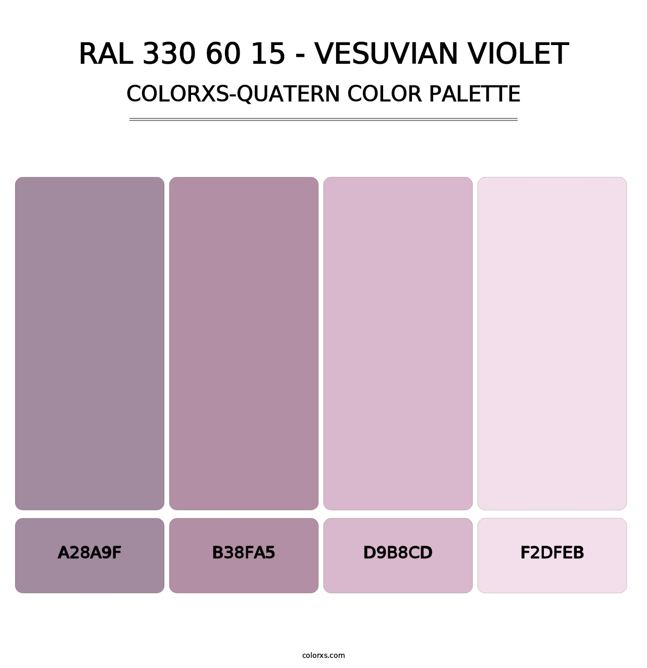RAL 330 60 15 - Vesuvian Violet - Colorxs Quatern Palette