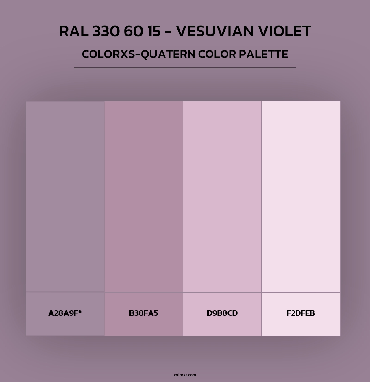 RAL 330 60 15 - Vesuvian Violet - Colorxs Quad Palette